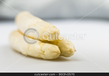 Beautiful white jumbo asparagus close up shoot Beautiful white jumbo asparagus close up shoot stock photo, Beautiful white jumbo asparagus close up shoot over white by Ulrich Schade