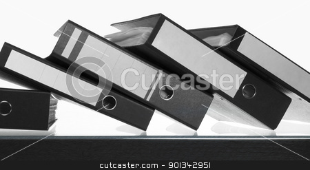 Folders on desk surface folders on desk surface stock photo, some Folders on desk surface in white back by prill