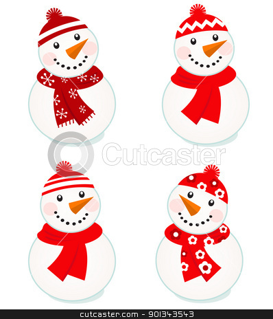 To use this stock image in your creative project, please select the size you need over to the right and click the "Add to Cart" button.
Your downloaded image will come with the Cutcaster watermark removed so don’t worry about the watermark you see on this page. Cute vector snowmen collection isolated on white ( red ) stock vector clipart, Vector cute snowman red collection.
by Jana Guothova