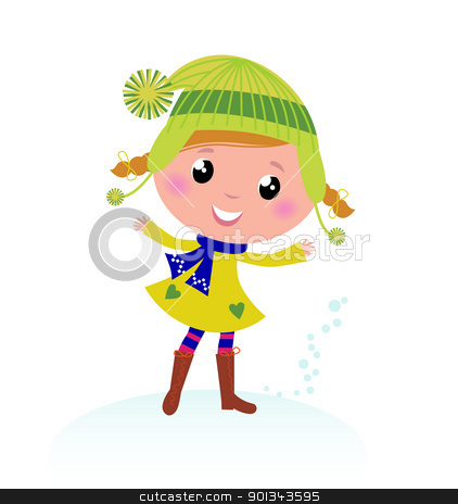 To use this stock image in your creative project, please select the size you need over to the right and click the "Add to Cart" button.
Your downloaded image will come with the Cutcaster watermark removed so don’t worry about the watermark you see on this page. Cute little Christmas Girl isolated on white stock vector clipart, Little Winter Kid isolated on white - vector cartoon
by Jana Guothova