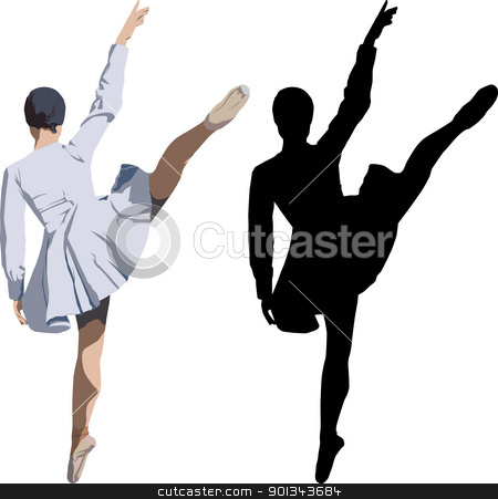 To use this stock image in your creative project, please select the size you need over to the right and click the "Add to Cart" button.
Your downloaded image will come with the Cutcaster watermark removed so don’t worry about the watermark you see on this page. Ballerina stock vector clipart, Colour vector illustration and silhouette of dancing ballerina by Ints Vikmanis