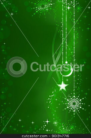 To use this stock image in your creative project, please select the size you need over to the right and click the "Add to Cart" button.
Your downloaded image will come with the Cutcaster watermark removed so don’t worry about the watermark you see on this page. Abstract green Christmas background with ornaments and embellishment stock vector clipart, Vertical dark green background with Christmas ball, star and snowflake hanging on the right site and space for your text on the left. Festive background for the festive season. by Ina Wendrock