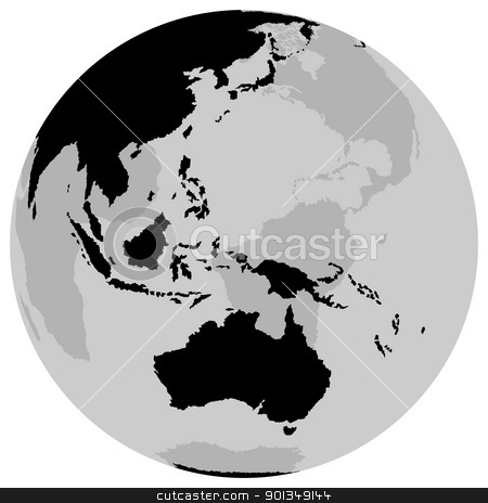 Earth - Australia Earth - Australia stock photo, Earth - Australia - black illustration by derocz