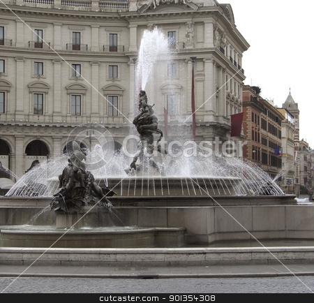 Piazza della Repubblica detail Piazza della Repubblica detail stock photo, Piazza della Repubblica in Rome (Italy) with fountain by prill