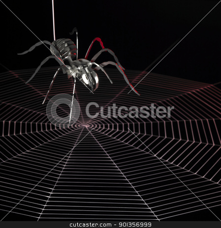 To use this stock image in your creative project, please select the size you need over to the right and click the "Add to Cart" button.
Your downloaded image will come with the Cutcaster watermark removed so don’t worry about the watermark you see on this page. metal spider and web stock photo, simplified metallic spider and a painted cobweb red illuminated in black back by prill