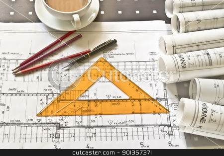 Blueprints blueprints stock photo, by vician