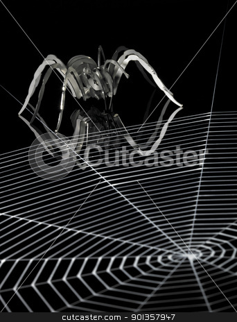 To use this stock image in your creative project, please select the size you need over to the right and click the "Add to Cart" button.
Your downloaded image will come with the Cutcaster watermark removed so don’t worry about the watermark you see on this page. metal spider and spiderweb stock photo, a simplified spider made of metal and a artificial spiderweb. Red illuminated studio shot in black back by prill