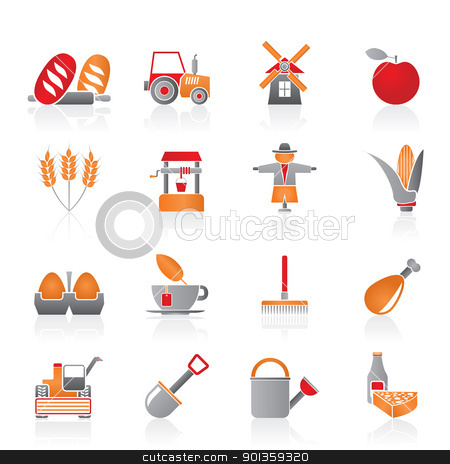 To use this stock image in your creative project, please select the size you need over to the right and click the "Add to Cart" button.
Your downloaded image will come with the Cutcaster watermark removed so don’t worry about the watermark you see on this page. Agriculture and farming icons stock vector clipart, Agriculture and farming icons - vector icon set by Stoyan Haytov