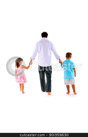 To use this stock image in your creative project, please select the size you need over to the right and click the "Add to Cart" button.
Your downloaded image will come with the Cutcaster watermark removed so don’t worry about the watermark you see on this page. father with two children stock photo, father with two children by ambrophoto