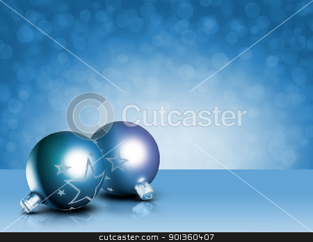 Modern styled blue christmas decor. Modern styled blue christmas decor. stock photo, Modern styled blue christmas decor, greeting card, with copy space by exvivo