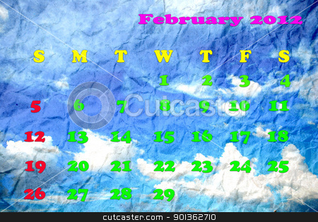 To use this stock image in your creative project, please select the size you need over to the right and click the "Add to Cart" button.
Your downloaded image will come with the Cutcaster watermark removed so don’t worry about the watermark you see on this page. Calendar of February 2012 stock photo, Calendar of February 2012 by photomyheart