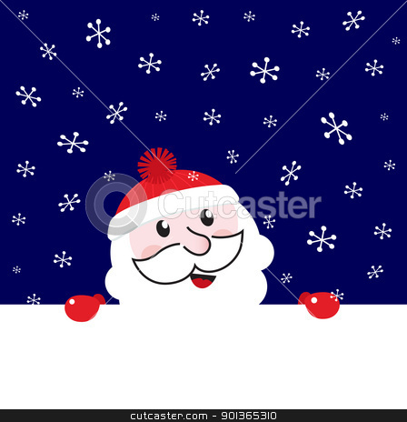 To use this stock image in your creative project, please select the size you need over to the right and click the "Add to Cart" button.
Your downloaded image will come with the Cutcaster watermark removed so don’t worry about the watermark you see on this page. Santa blank banner, night snowing winter background - vector stock vector clipart, Cute Santa behind white blank banner - vector cartoon
by Jana Guothova