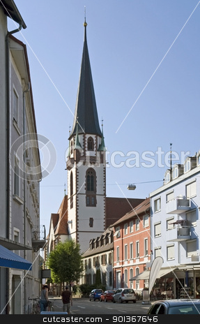 To use this stock image in your creative project, please select the size you need over to the right and click the "Add to Cart" button.
Your downloaded image will come with the Cutcaster watermark removed so don’t worry about the watermark you see on this page. Emmendingen stock photo, city view of Emmendingen, a town in Southern Germany by prill