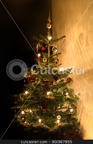 To use this stock image in your creative project, please select the size you need over to the right and click the "Add to Cart" button.
Your downloaded image will come with the Cutcaster watermark removed so don’t worry about the watermark you see on this page. Christmas tree in room stock photo, Christmas tree in room only enlighted by itself - long exposure by Colette Planken-Kooij