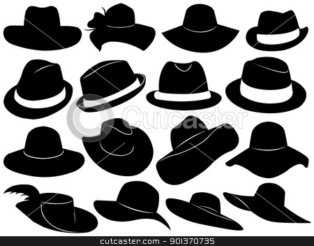 To use this stock image in your creative project, please select the size you need over to the right and click the "Add to Cart" button.
Your downloaded image will come with the Cutcaster watermark removed so don’t worry about the watermark you see on this page. Hats illustration stock vector clipart, Hats illustration isolated on white by Ioana Martalogu