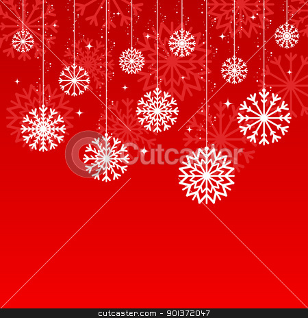 Christmas snowflake background christmas snowflake background stock vector clipart, red christmas snowflake background for your design by artizarus