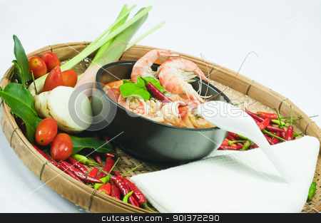 To use this stock image in your creative project, please select the size you need over to the right and click the "Add to Cart" button.
Your downloaded image will come with the Cutcaster watermark removed so don’t worry about the watermark you see on this page. Tom Yum Goong stock photo, Tom Yum Goong - Spicy Shrimp Soup by p.studio66