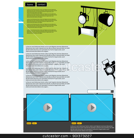 Visual art web page layout Visual art web page layout stock vector clipart, Visual art web page layout with preview screen by Richard Laschon