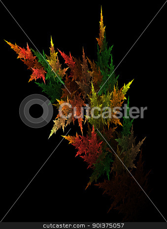 Fractal autumn leafs Fractal autumn leafs stock photo, Fractal autumn leafs on black background by orson