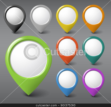 To use this stock image in your creative project, please select the size you need over to the right and click the "Add to Cart" button.
Your downloaded image will come with the Cutcaster watermark removed so don’t worry about the watermark you see on this page. Set of round 3D pointers with place for your content stock vector clipart, Set of round 3D pointers with place for your content - green version (check my portfolio for more) by orson
