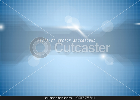 Abstract vector blue background Abstract vector blue background stock vector clipart, Abstract vector blue background with lights and place for your text by orson