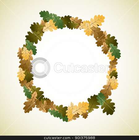 Autumn theme Autumn theme stock vector clipart, Autumn theme made from oak leafs by orson