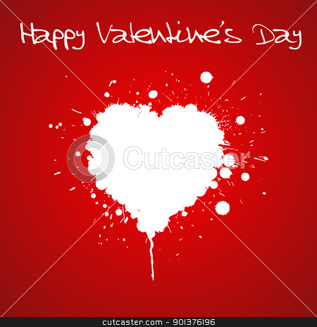 Grunge Valentines day card Grunge Valentines day card stock vector clipart, Grunge Valentines day card - heart from spatters by orson