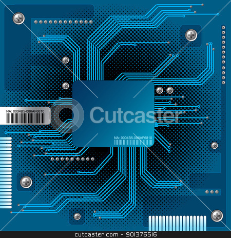 To use this stock image in your creative project, please select the size you need over to the right and click the "Add to Cart" button.
Your downloaded image will come with the Cutcaster watermark removed so don’t worry about the watermark you see on this page. Abstract electronic background stock vector clipart, Abstract electronic background with place for your text by orson