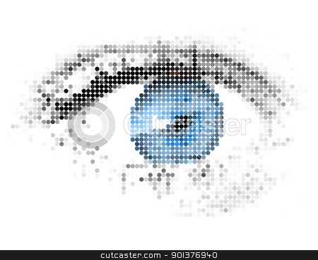 Abstract human - digital - blue eye Abstract human - digital - blue eye stock vector clipart, Abstract human - digital - blue eye made from circles by orson