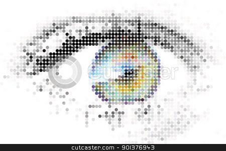 To use this stock image in your creative project, please select the size you need over to the right and click the "Add to Cart" button.
Your downloaded image will come with the Cutcaster watermark removed so don’t worry about the watermark you see on this page. Abstract human - digital - eye stock vector clipart, Abstract human - digital - eye made from circles by orson