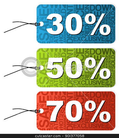 Set of paper tags for sale Set of paper tags for sale stock vector clipart, Set of paper tags for sale, discount, price reduction by orson