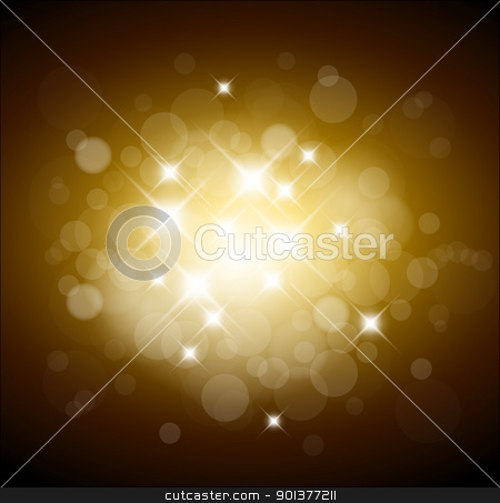 Golden background with white lights Golden background with white lights stock vector clipart, Golden background with white lights and place for your text by orson