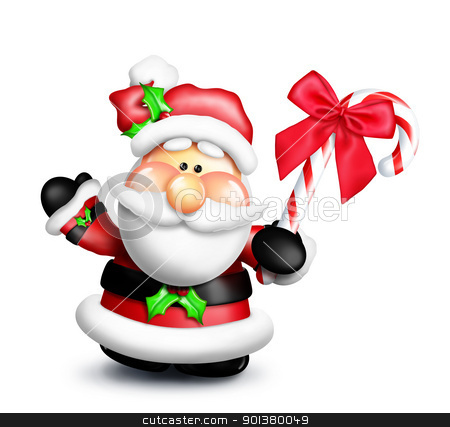 To use this stock image in your creative project, please select the size you need over to the right and click the "Add to Cart" button.
Your downloaded image will come with the Cutcaster watermark removed so don’t worry about the watermark you see on this page. Gumdrop Cartoon Santa Holding Candy Cane stock photo, An adorable Santa holding a candy cane. by Bill Fleming