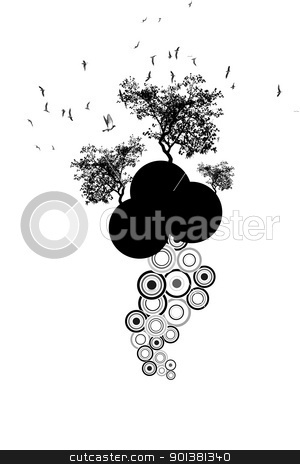 To use this stock image in your creative project, please select the size you need over to the right and click the "Add to Cart" button.
Your downloaded image will come with the Cutcaster watermark removed so don’t worry about the watermark you see on this page. Trees and birds stock vector clipart, Beautiful silhouette of trees and birds by Ingvar Bjork