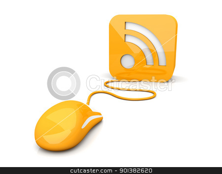 To use this stock image in your creative project, please select the size you need over to the right and click the "Add to Cart" button.
Your downloaded image will come with the Cutcaster watermark removed so don’t worry about the watermark you see on this page. RSS Click stock photo, 3D rendered Illustration. Clicking a RSS symbol. Isolated on white. by Michael Osterrieder