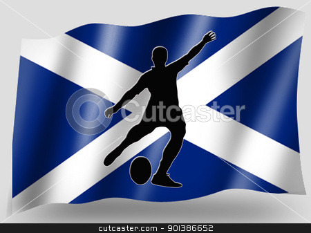To use this stock image in your creative project, please select the size you need over to the right and click the "Add to Cart" button.
Your downloaded image will come with the Cutcaster watermark removed so don’t worry about the watermark you see on this page. Country Flag Sport Icon Silhouette Scottish Rugby Place Kicker stock photo, Country Flag Sport Icon Silhouette Series Scottish Rugby Place Kick by Snap2Art