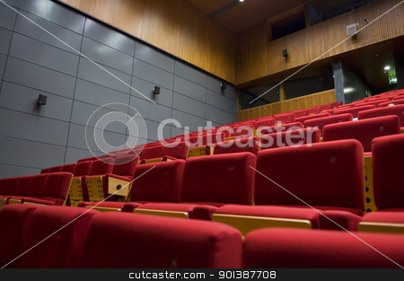 Control room of a theater Control room of a theater stock photo, The interior of a theater, control room, and seats by Tito Wong
