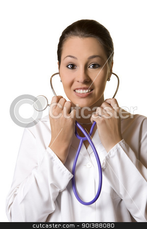 Closeup Portrait of a happy female doctor looking at camera Closeup Portrait of a happy female doctor looking at camera stock photo, Closeup Portrait of a happy female doctor looking at camera by tish1