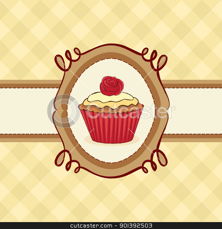 To use this stock image in your creative project, please select the size you need over to the right and click the "Add to Cart" button.
Your downloaded image will come with the Cutcaster watermark removed so don’t worry about the watermark you see on this page. Cupcake Card stock vector clipart, Cupcake card with rose on seamless pattern. by wingedcats