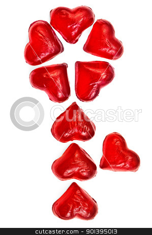 Flower of marmalade Flower of marmalade stock photo, Flower of red jelly in the form of hearts isolated on white background by rezkrr