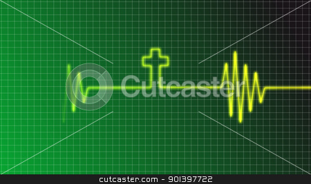 To use this stock image in your creative project, please select the size you need over to the right and click the "Add to Cart" button.
Your downloaded image will come with the Cutcaster watermark removed so don’t worry about the watermark you see on this page. faith stock photo, ecg curve with christian cross by J?