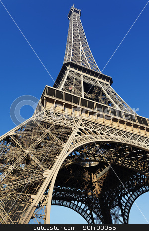 Eiffel Tower Eiffel Tower stock photo, The Eiffel tower with blue sky in Paris by vwalakte