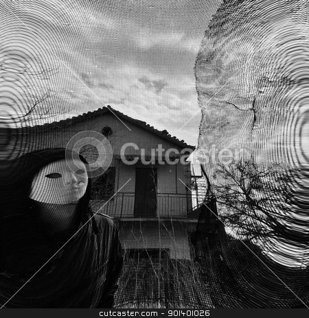 To use this stock image in your creative project, please select the size you need over to the right and click the "Add to Cart" button.
Your downloaded image will come with the Cutcaster watermark removed so don’t worry about the watermark you see on this page. masked figure behind threaded window stock photo, Masked figure behind threaded window. Black and white. by sirylok