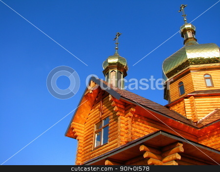 Church Church stock photo, The timber Orthodox Church of St. Prince Peter and Fevronia by Velza19880