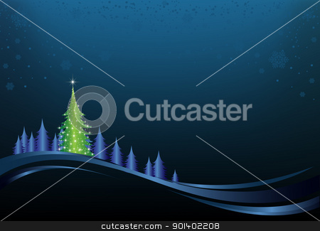 Christmas Night Christmas Night stock vector clipart, This image is a vector file representing a christmas holiday card, and all the elements can be scaled to any size without loss of resolution. by Bagiuiani Kostas