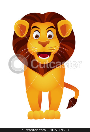 Lion Cartoon Character on Lion Cartoon Character Vector Illustration Download Africa Royalty