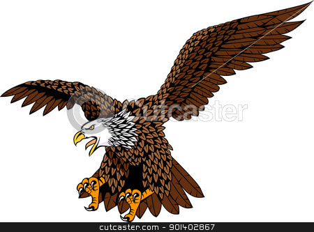 To use this stock image in your creative project, please select the size you need over to the right and click the "Add to Cart" button.
Your downloaded image will come with the Cutcaster watermark removed so don’t worry about the watermark you see on this page. Eagle stock vector clipart, Vector illustration of detailed eagle by Surya Zaidan