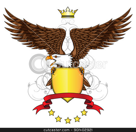 Eagle with emblem Eagle with emblem stock vector clipart, Vector illustration of eagle with emblem by Surya Zaidan