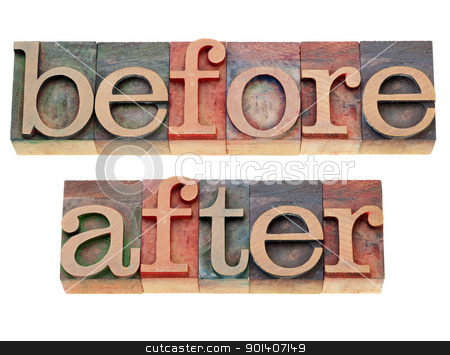 To use this stock image in your creative project, please select the size you need over to the right and click the "Add to Cart" button.
Your downloaded image will come with the Cutcaster watermark removed so don’t worry about the watermark you see on this page. before and after words stock photo, before and after - isolated words in vintage wood letterpress printing blocks by Marek Uliasz