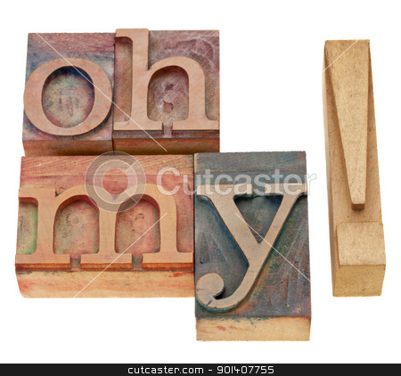 To use this stock image in your creative project, please select the size you need over to the right and click the "Add to Cart" button.
Your downloaded image will come with the Cutcaster watermark removed so don’t worry about the watermark you see on this page. Oh my exclamation stock photo, Oh my exclamation - isolated text in vintage wood letterpress printing blocks by Marek Uliasz